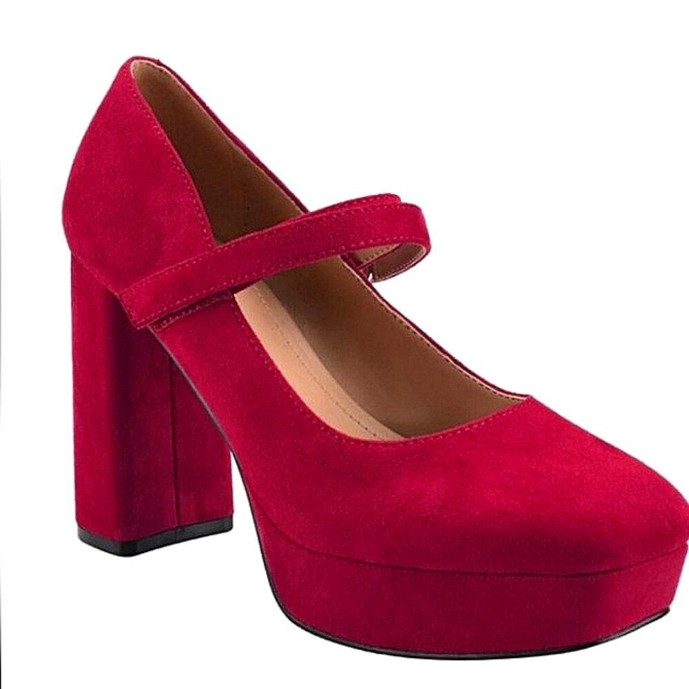New w/o Box Marc Fisher Nicoly Faux Suede Platform Dress Heels Size 8.5 - Picture 6 of 6
